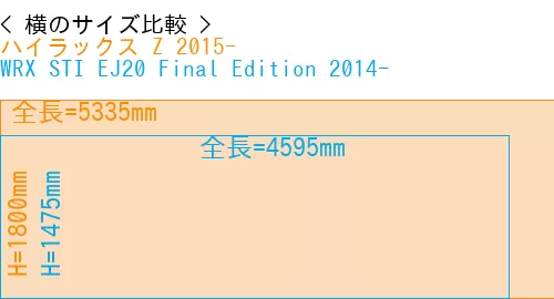 #ハイラックス Z 2015- + WRX STI EJ20 Final Edition 2014-